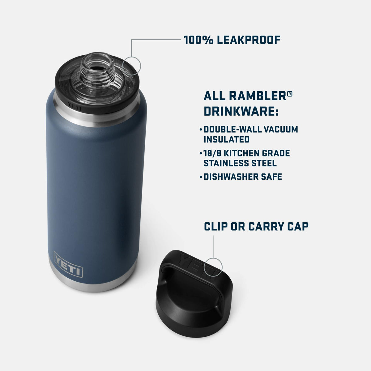 Rambler 36 oz Water Bottle — Color-Blocked Chug Cap Upland Bird Olive product photo 3