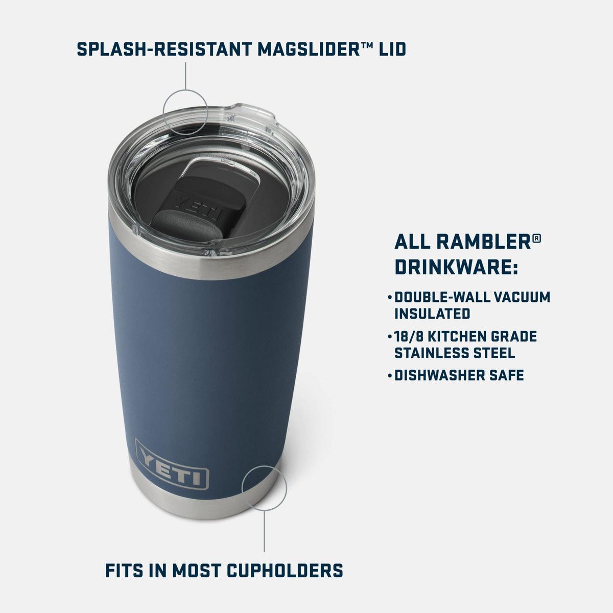 Rambler 20 oz Tumbler — Color-Matched MagSlider Lid Upland Bird Olive product photo 4