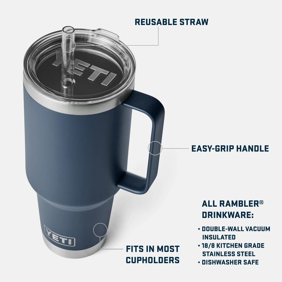Rambler 42 oz Straw Mug — Straw Lid Tropical Pink product photo 3