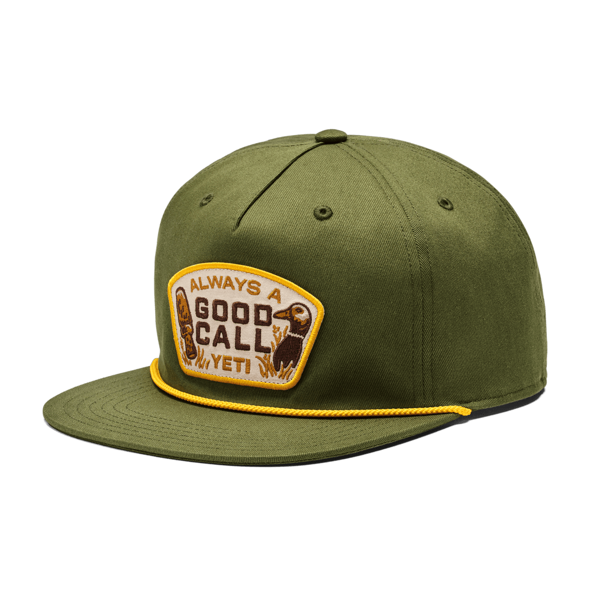 Good Call Flat Brim Rope Hat Dark Green product photo 2