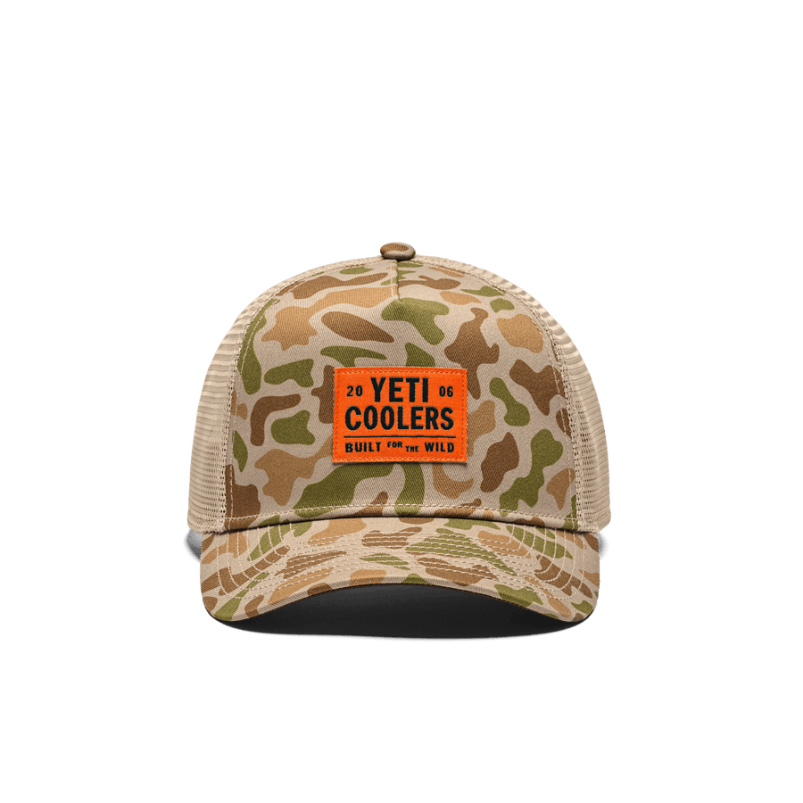YETI Coolers Camo Trucker Hat Brown/Camo product photo 1
