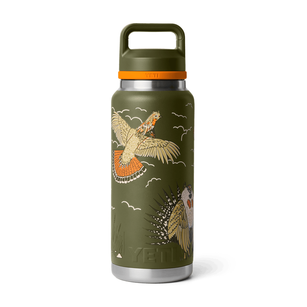 Rambler 36 oz Water Bottle — Color-Blocked Chug Cap Upland Bird Olive product photo 2