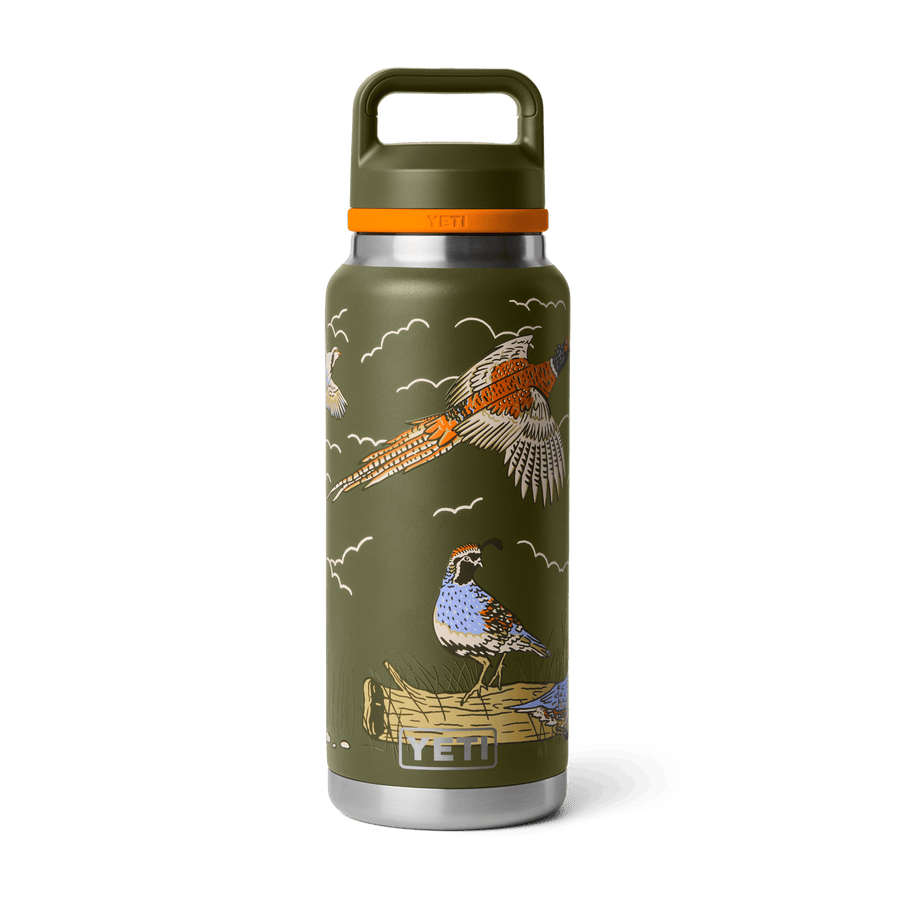 Rambler 36 oz Water Bottle — Color-Blocked Chug Cap Upland Bird Olive product photo 1